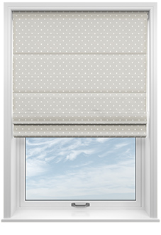 Full Stop, Silver - Roman Blind
